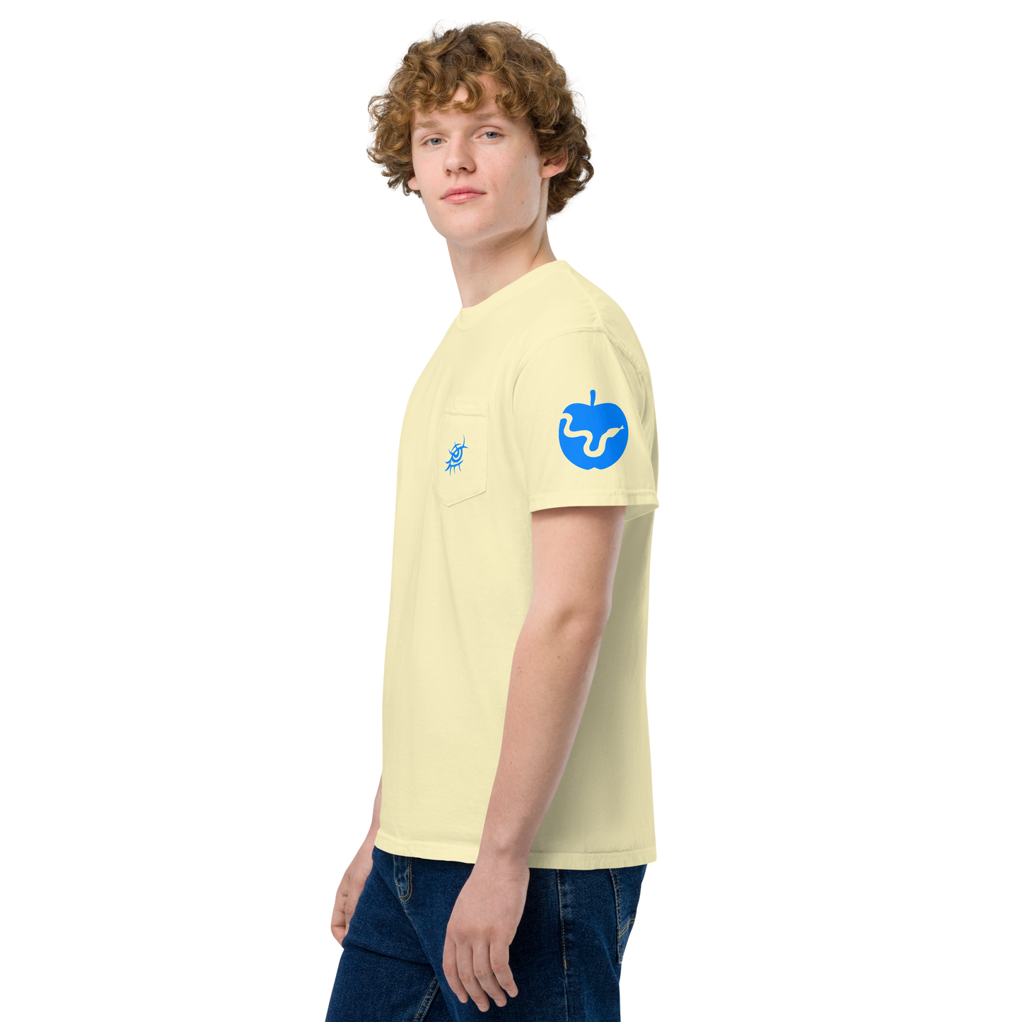 The Blue Renaissance Unisex garment-dyed pocket t-shirt