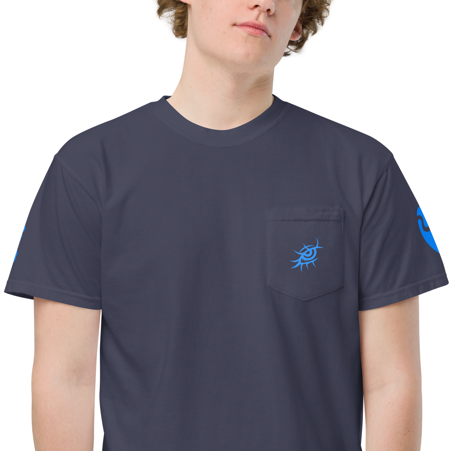 The Blue Renaissance Unisex garment-dyed pocket t-shirt