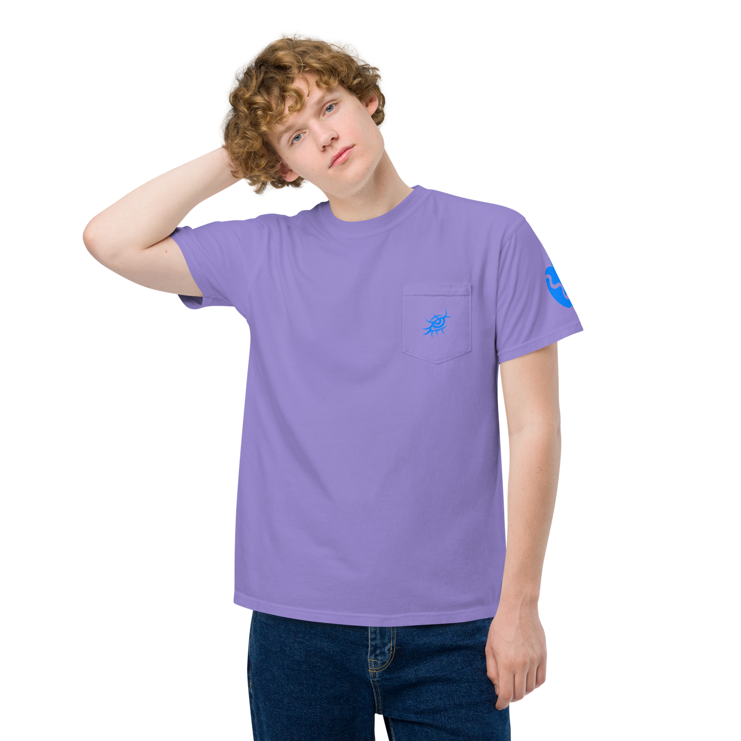 The Blue Renaissance Unisex garment-dyed pocket t-shirt